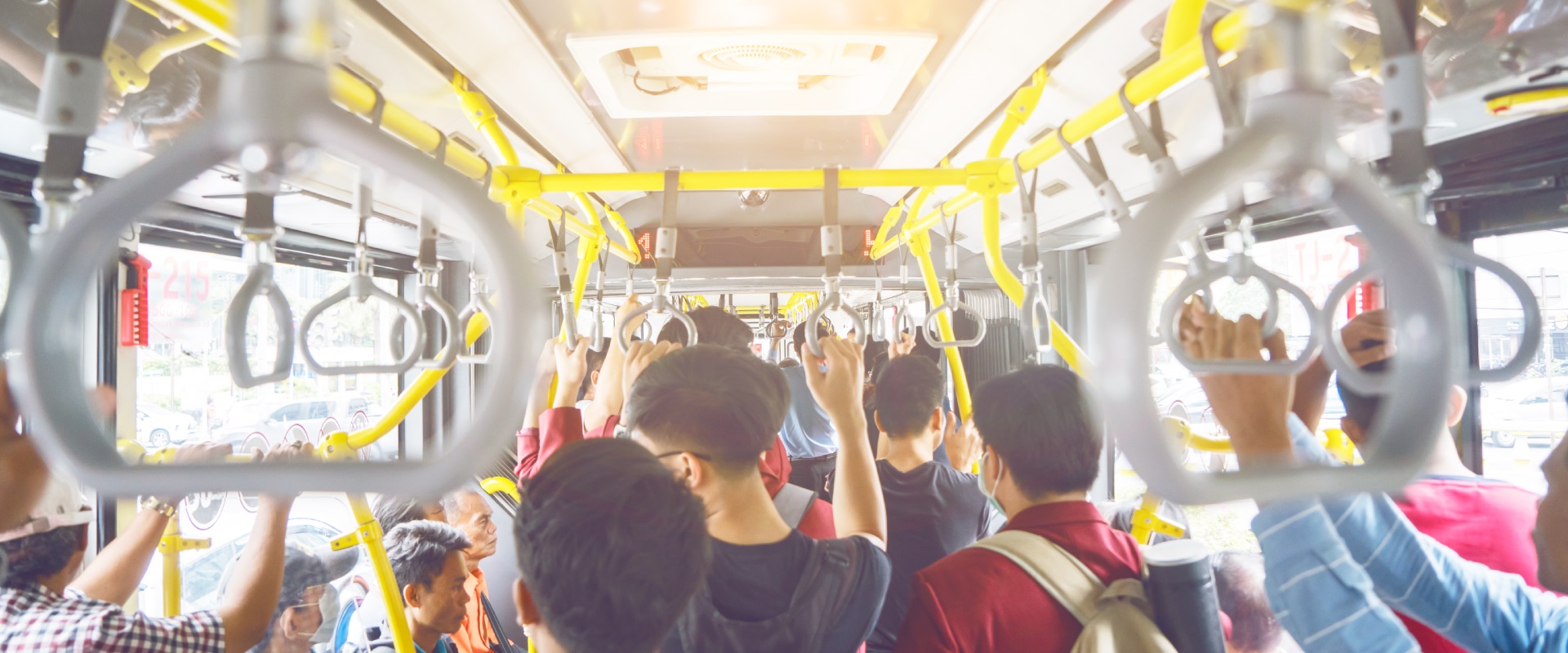 A busy public bus