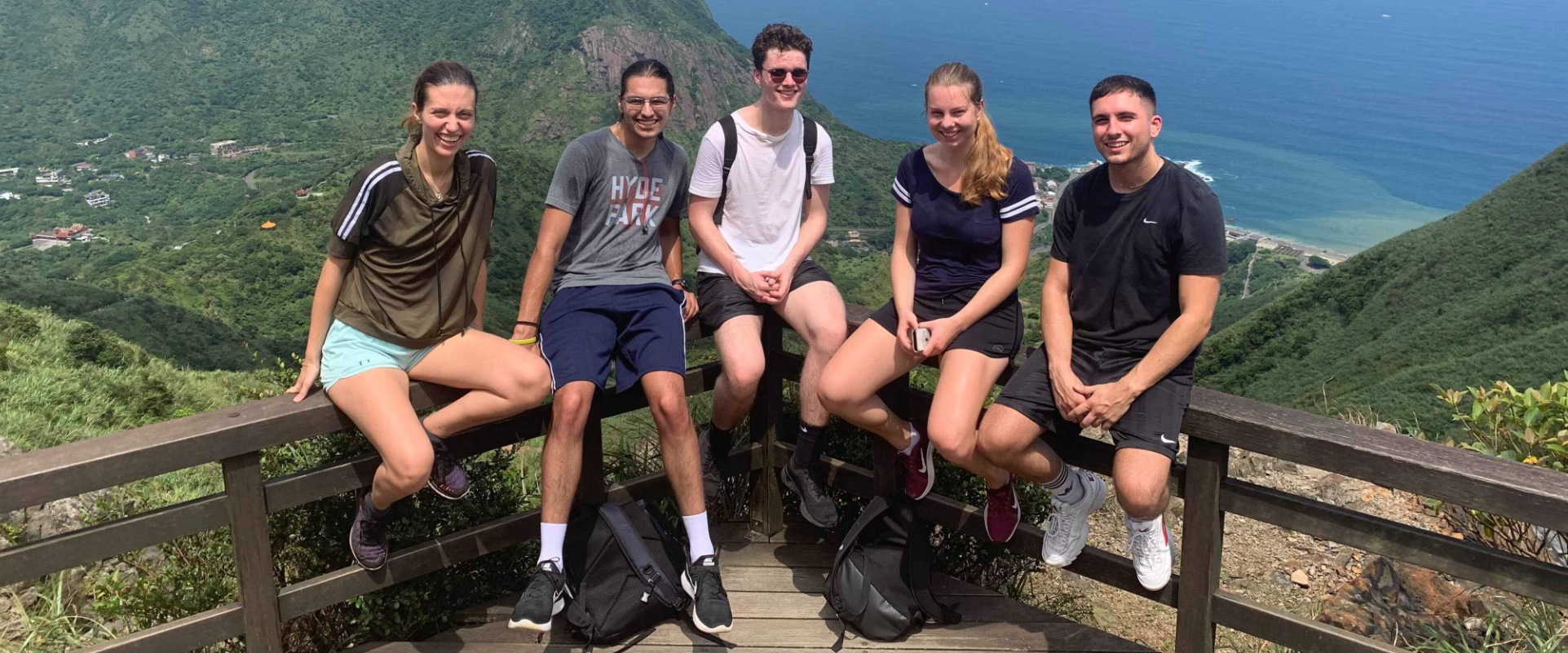 Interns on a bike ride