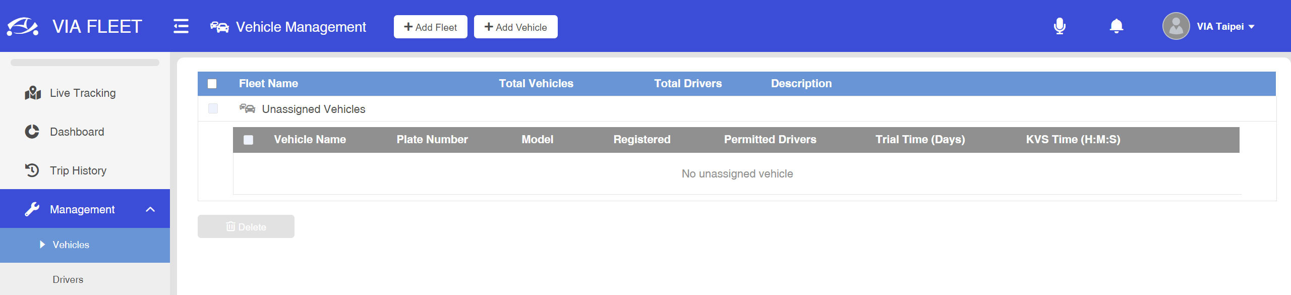 Fleet management portal