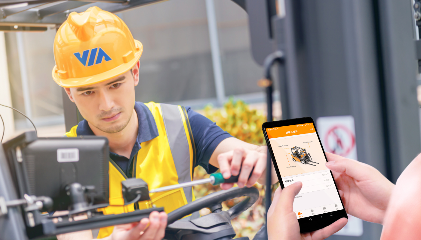 Installing the VIA Mobile360 Forklift Safety System using the VIA Mobile360 WorkX smart phone app
