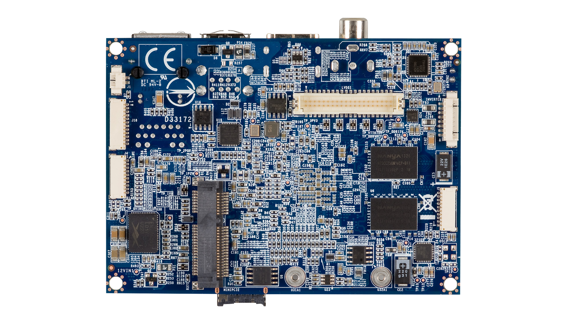 VIA VAB-820 Pico-ITX Board featuring the NXP i.MX 6Quad processor rear view