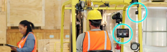 Audio and visual alerts for forklift safety