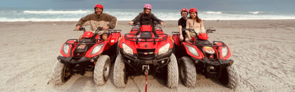 Luke and friends on quadbikes